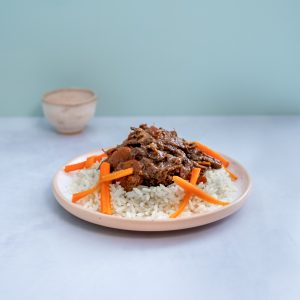 Ternerita guisada con arroz pilaf